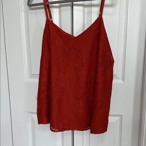 Torrid Vibrant Deep Orange Lace Camisole